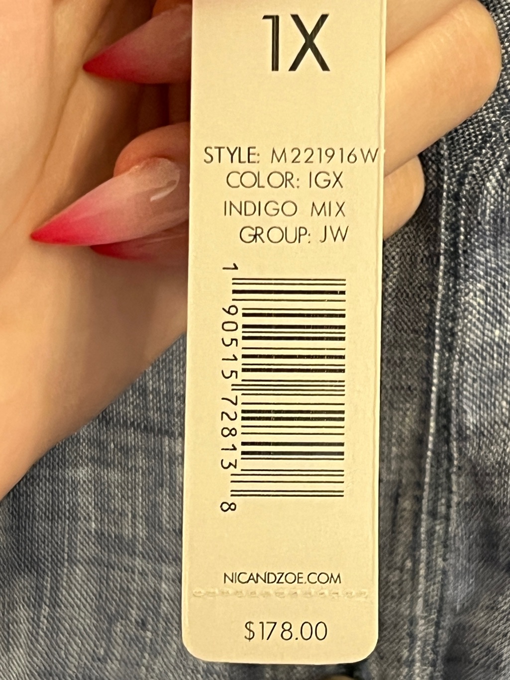 Nic+Zoe Women’s Indigo Blue Linen Button Front Collared Midi Shirt Dress Plus 1x — image 5 of 6
